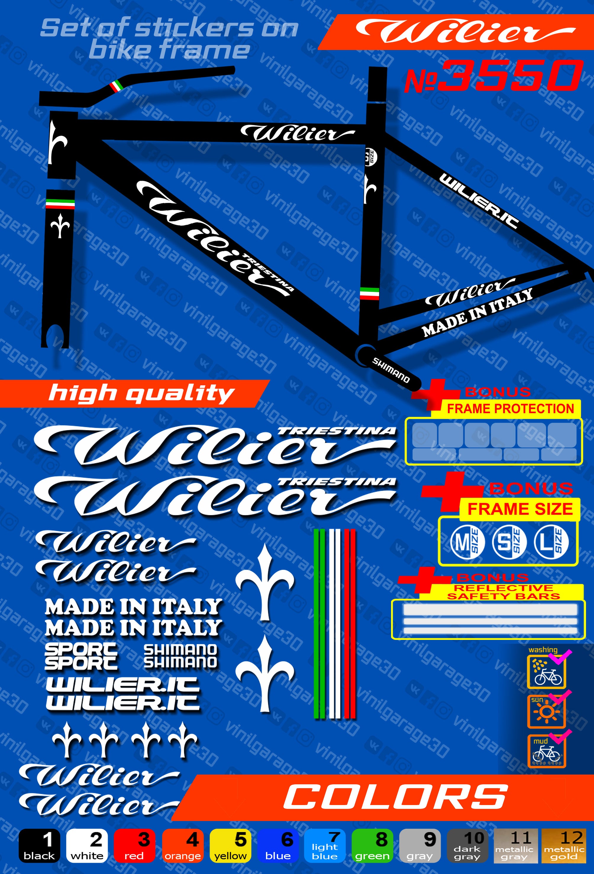 Wilier decals discount