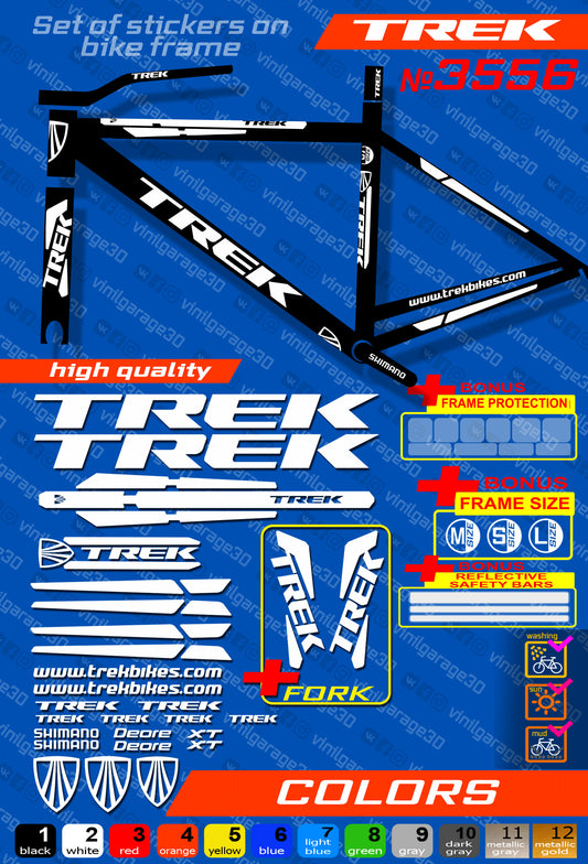 TREK bike stickers set +fork.  All colors are available