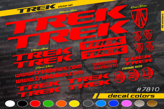 TREK bike stickers set +fork.  All colors are available