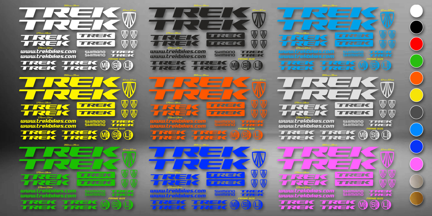 TREK bike stickers set +fork.  All colors are available