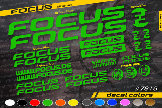 FOCUS bike stickers set +fork.  All colors are available