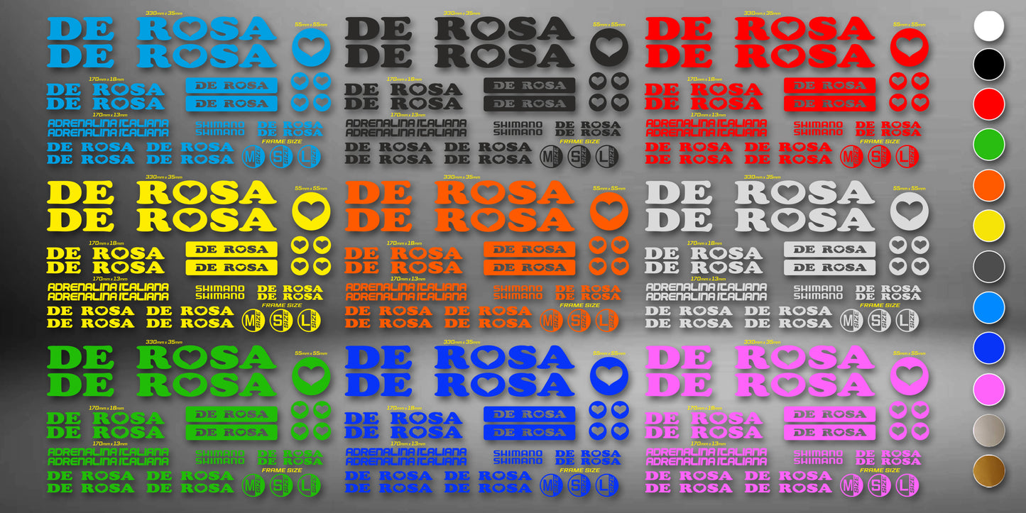 DE ROSA bike stickers set +fork.  All colors are available