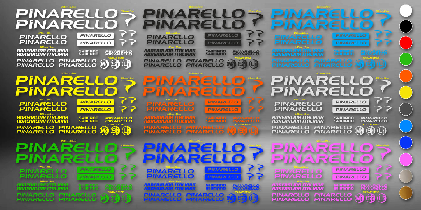 PINARELLO bike stickers set +fork.  All colors are available