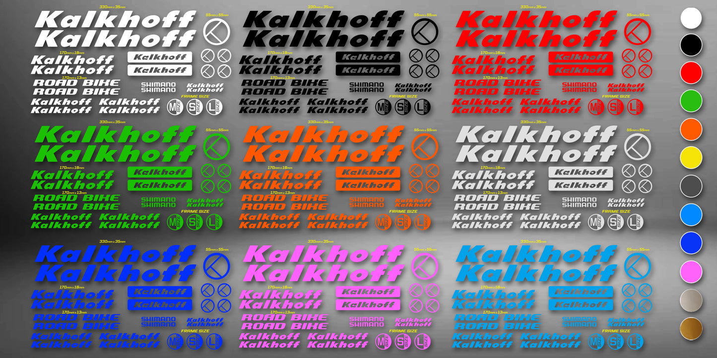 KALKHOFF bike stickers set +fork.  All colors are available