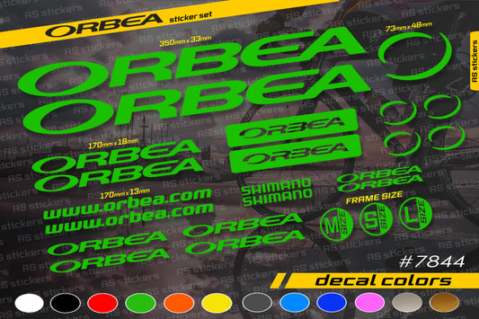 ORBEA bike stickers set +fork.  All colors are available