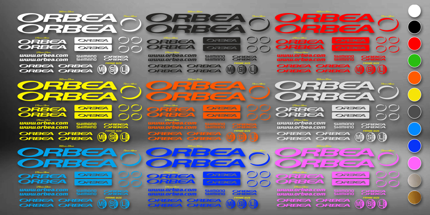 ORBEA bike stickers set +fork.  All colors are available