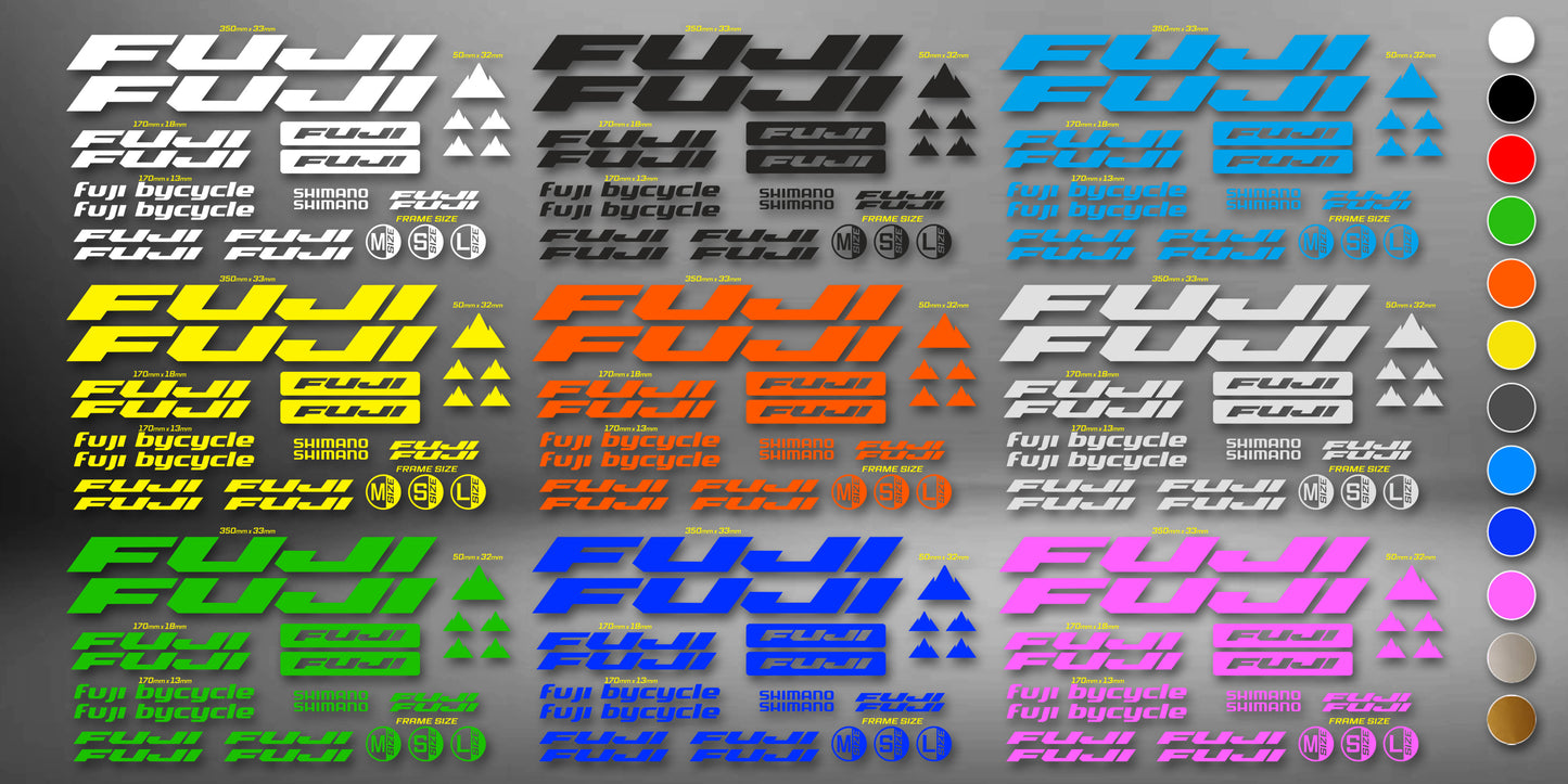 FUJI bike stickers set +fork.  All colors are available