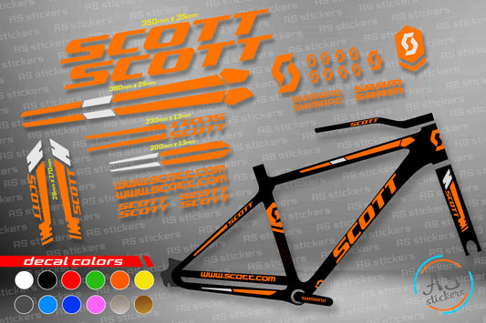 SCOTT bike stickers set +fork.  All colors are available