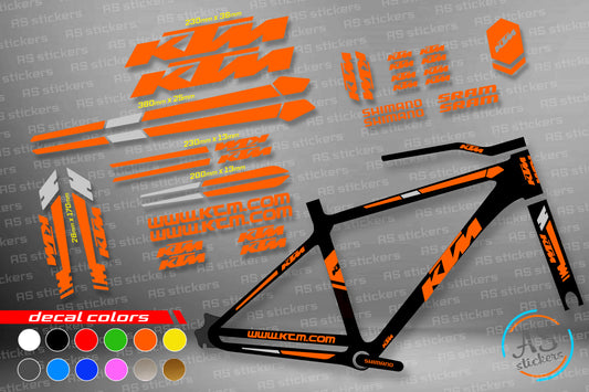 KTM bike stickers set +fork.  All colors are available