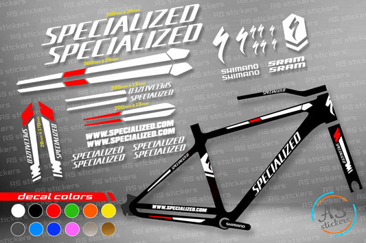 SPECIALIZED bike stickers set +fork.  All colors are available