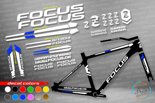 FOCUS bike stickers set +fork.  All colors are available