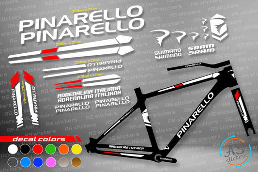 PINARELLO bike stickers set +fork.  All colors are available