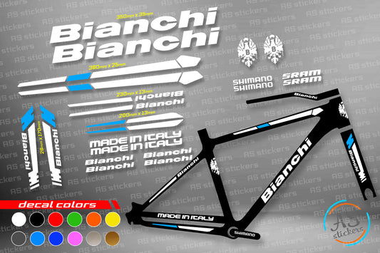 BIANCHI bike stickers set +fork.  All colors are available