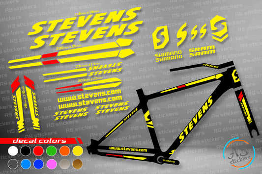 STEVENS bike stickers set +fork.  All colors are available