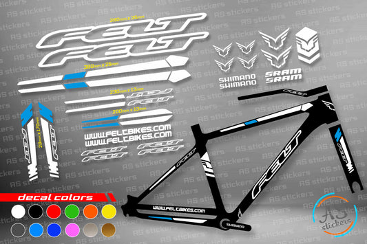 FELT bike stickers set +fork.  All colors are available