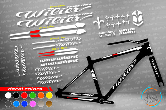 WILIER bike stickers set +fork.  All colors are available