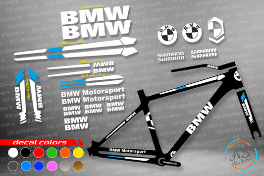 BMW bike stickers set +fork.  All colors are available