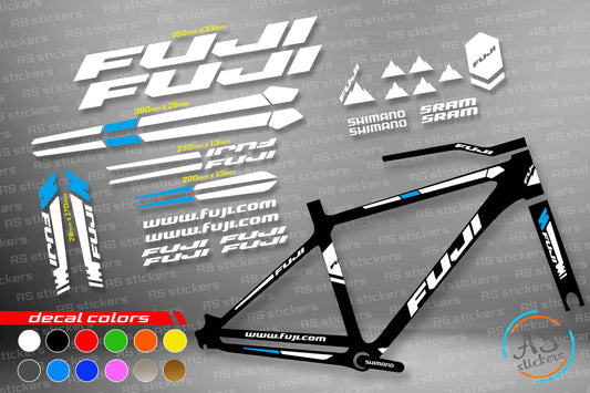 FUJI bike stickers set +fork.  All colors are available