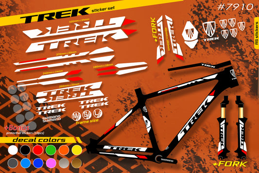 TREK bike stickers set +fork.  All colors are available