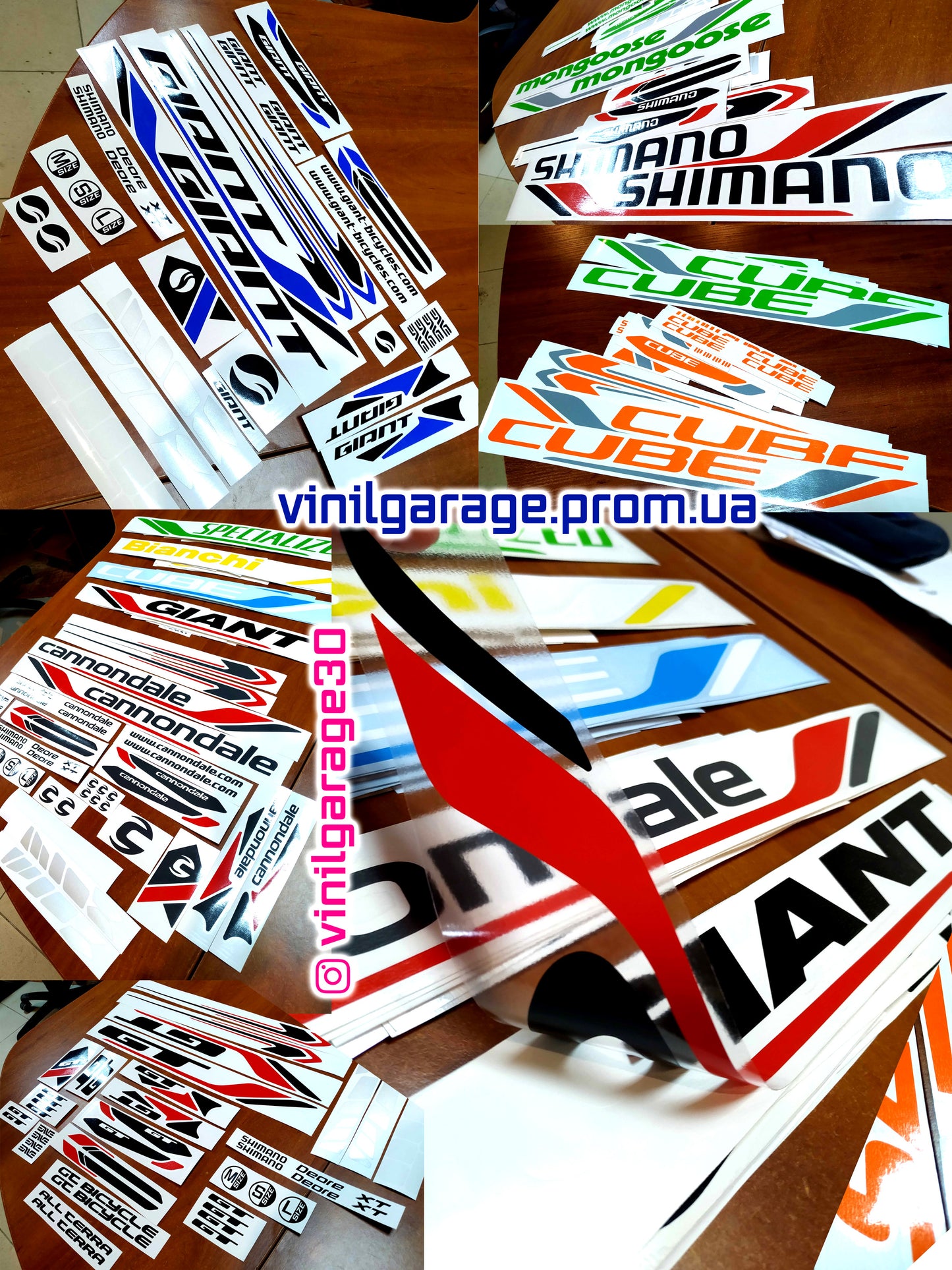 GIANT bicycle stickers set +fork.  All colors are available