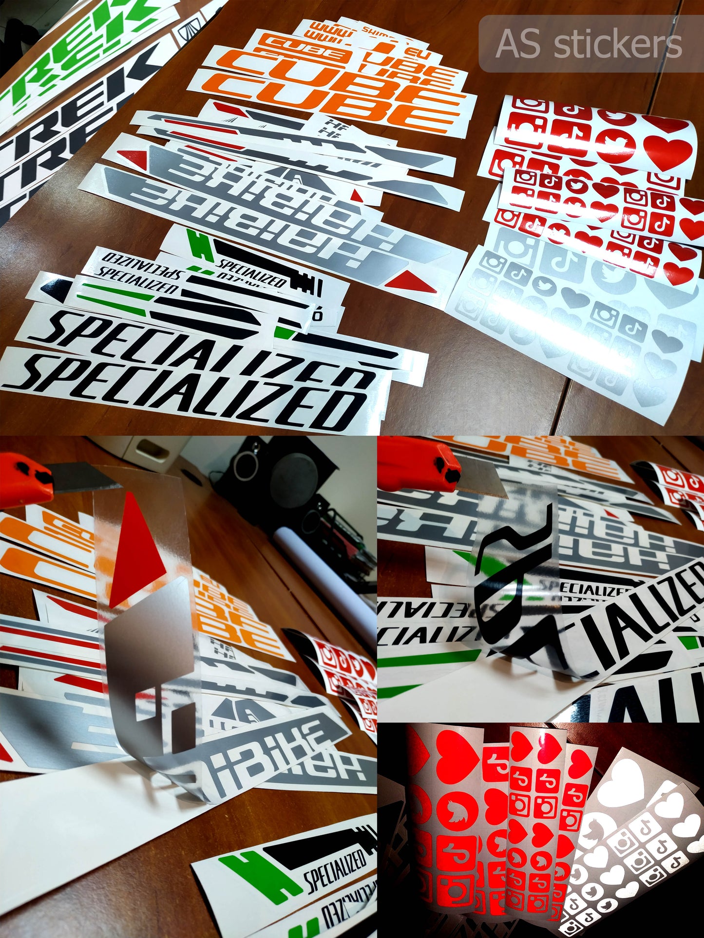 GIANT bike stickers set +fork.  All colors are available